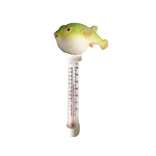 Floating Pool Thermometer – Large Easy-Read Display, Compatible with Outdoor/Indoor Pools, Ice Baths, Cold Plunge & Spas (Pufferfish Design)