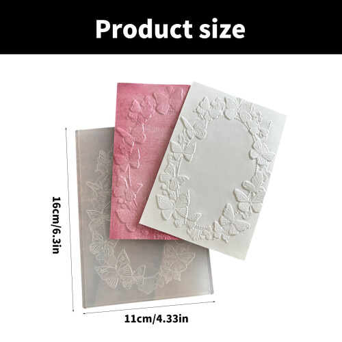 Textured Embossing Folder Butterfly Flower Tree Embossing Stencils Textured Scrapbooking Templates for Card Making 2