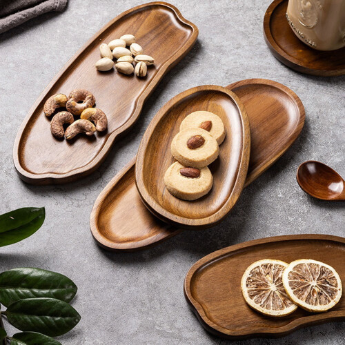 Rectangular Wooden Tray: Perfect For Tea, Coffee, And Desserts! 1