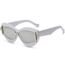 Cat Eye Sunglasses Women 2024 Luxury Vintage Y2k Punk Sun Glasses For Men Double Frame Retro Eyewear Shades UV400