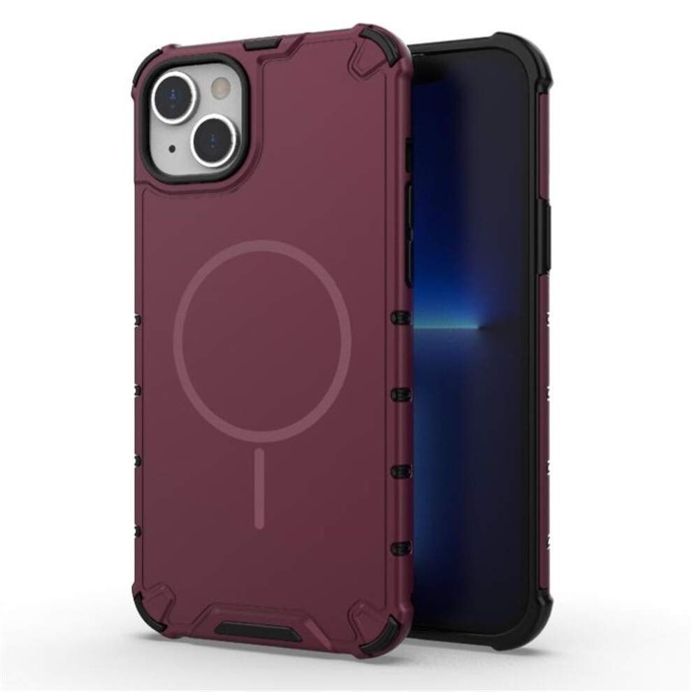 Wine Military-Grade Airbag Case For Iphone 13 Magsafe Red 941196007902