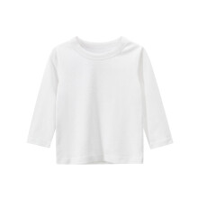 Girls Long Sleeve T Shirts Kids Crewneck Fall Winter Tops Basic Tees White 6-7 Years