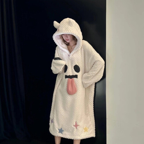 Hupullinen korallifleece-pyjama, 1 kpl 2