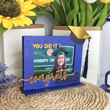 2026 Graduation & Back-to-School Wooden Photo Frame Desktop Ornament – Compatible with 4x6" Photos