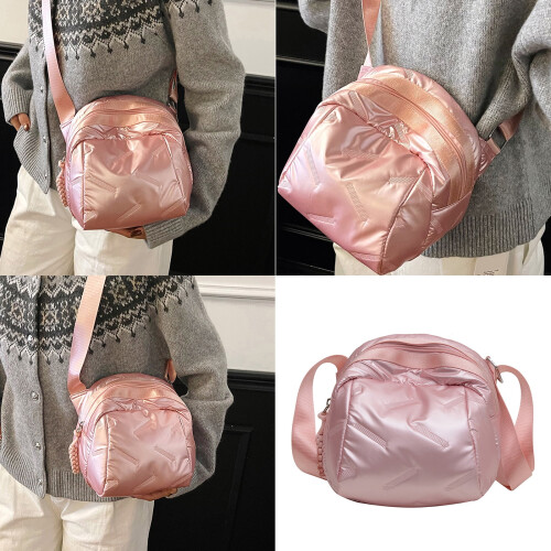 Μοντέρνες τσάντες χιαστί Puffer με ρυθμιζόμενο λουράκι, γυναικείες τσάντες ώμου, 1