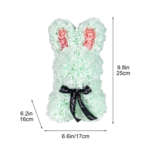 Προσομοίωση Ημέρας του Αγίου Βαλεντίνου Rose Bunny Αφρός Λούτρινο Παιχνίδι Δώρο με 1