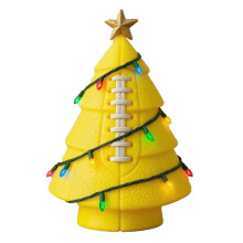Football Christmas Tree Decor – Gold Star Tree Mashup, Desk Figurine Set, Gift for Ball Lovers & Athletes