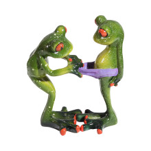 Creatieve kikkerbeeldjes van hars voor huis- en kantoordecoratie (7,5 cm 13 cm, Moral Frog)