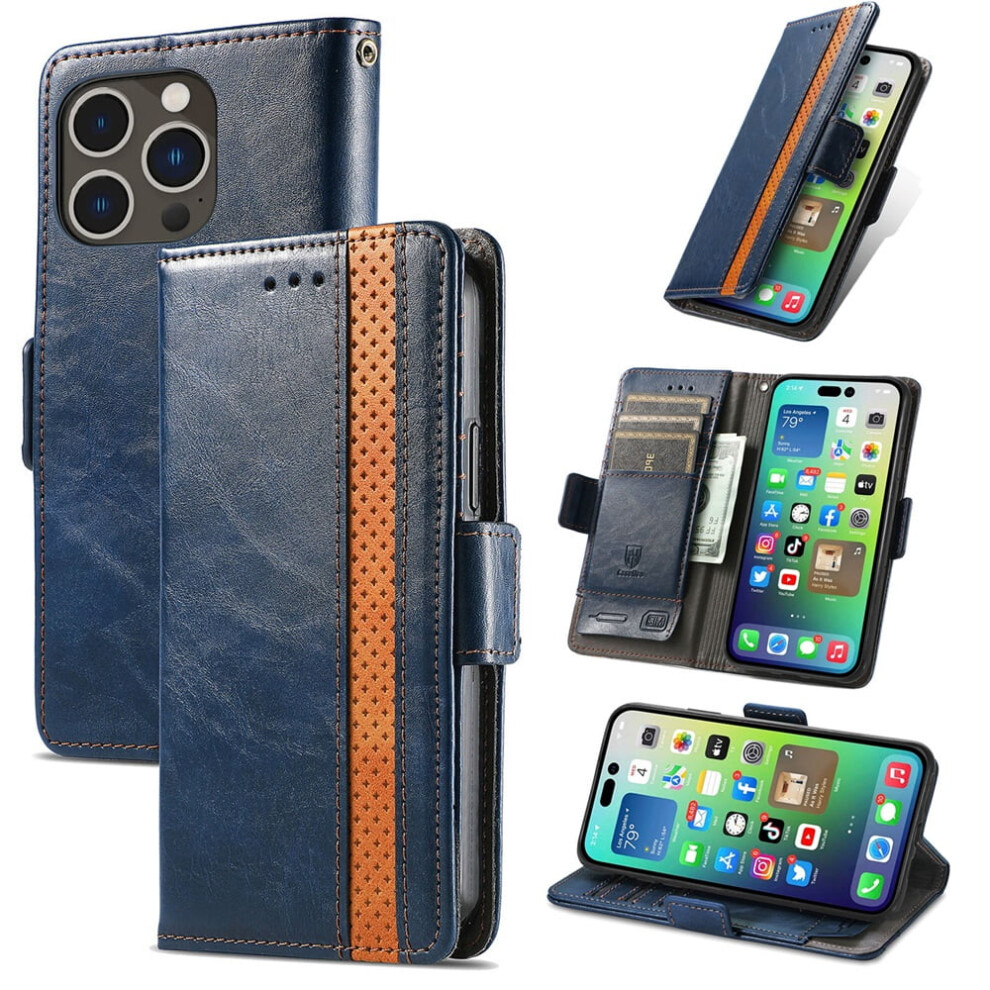Iphone 14 Pro Max Leather Wallet Case With Rfid Blocking 941196010155