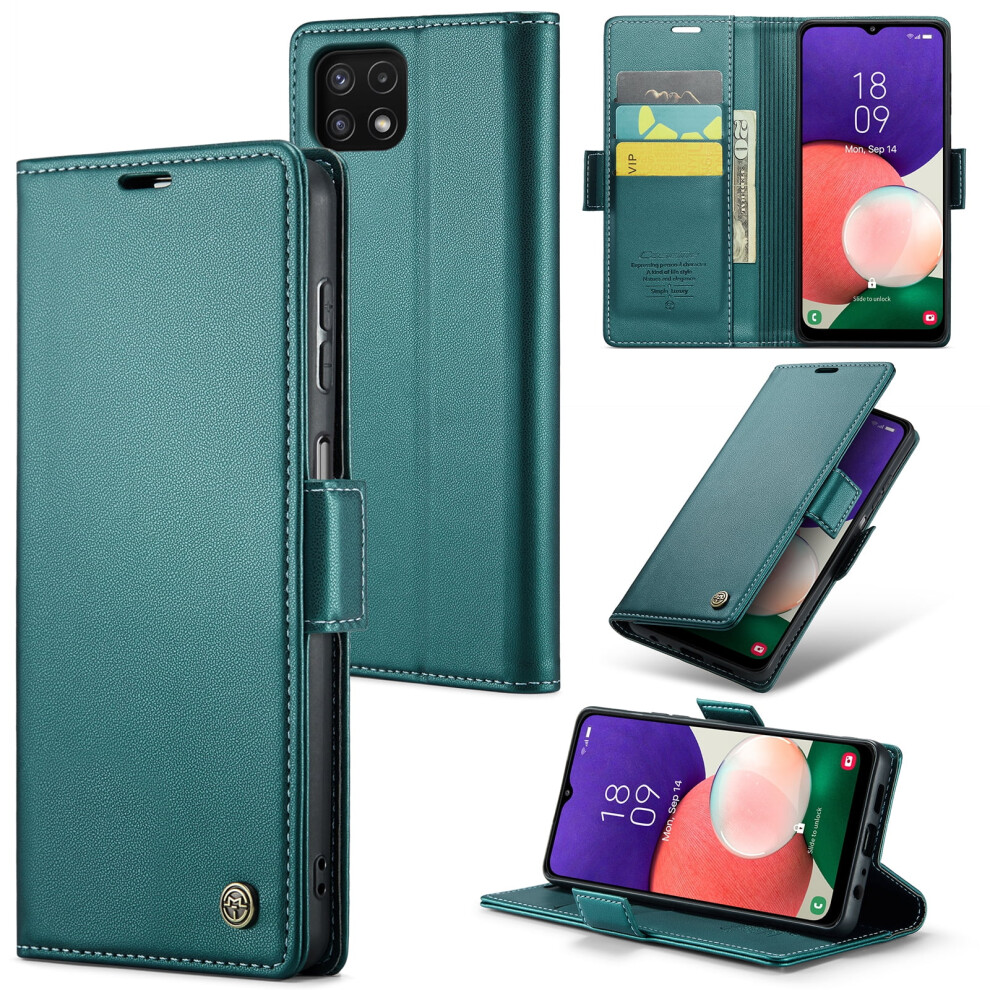 Caseme Leather Wallet Case With Rfid Blocking For Compatible With Samsung Galaxy A22 5G/F42 5G/A22s Â Magnetic Clasp & Kickstand 9418476693120