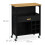 Kitchen Island Cart with Bamboo Top and Wine Rack 3
