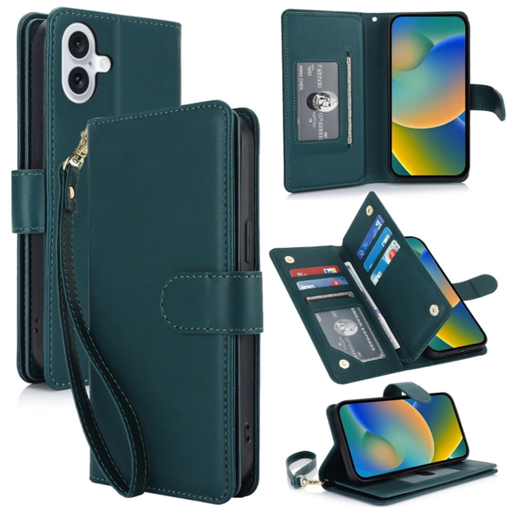 Leather Magnetic Flip Wallet Case For Iphone 16 Plus 6.7 941196009852