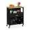 Kitchen Island Cart with Bamboo Top and Wine Rack 7