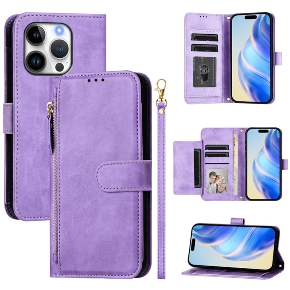 Leather Wallet Case For Iphone 16 Pro 6.3-Inch Red 9130661409797