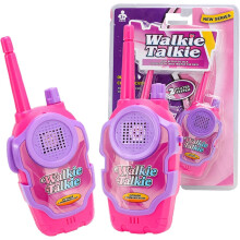 2 mini walkietalkies voor kinderen, draadloze communicatie voor interactie tussen ouder en kind, geschikt voor binnen en buiten.