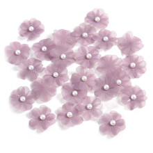 Set of 30 Sewing Flower Applique for Craft Fabric Flower Sewing Accessories for Home Decoration Clothing Wedding Dress