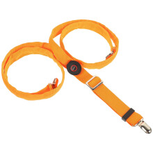 LED Orange Luminous Pants Suspender with Adjustable Straps Clips for Men Festival Accessory