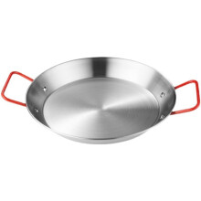 Stainless Steel Paella Pan Flat Bottom with Two Handles