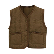 Baby Warm Jacket Cotton Vest Unisex Infant Toddler Padded Waistcoat Lightweight Sleeveless Vest Brown 7-8 Years
