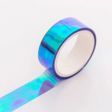 Assorted Colored Holographic Tape Glitter Iridescent Decorative for DIY Arts Scrapbooking Gift Wrap 0.6 In 16.4 Ft Roll
