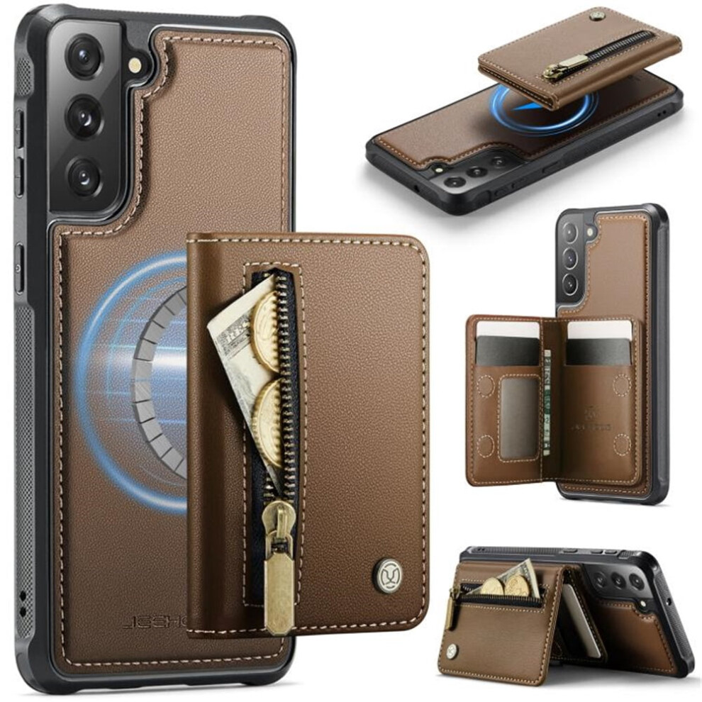 Samsung Galaxy S21+ 5G Magsafe Wallet Case Brown 9152228955295