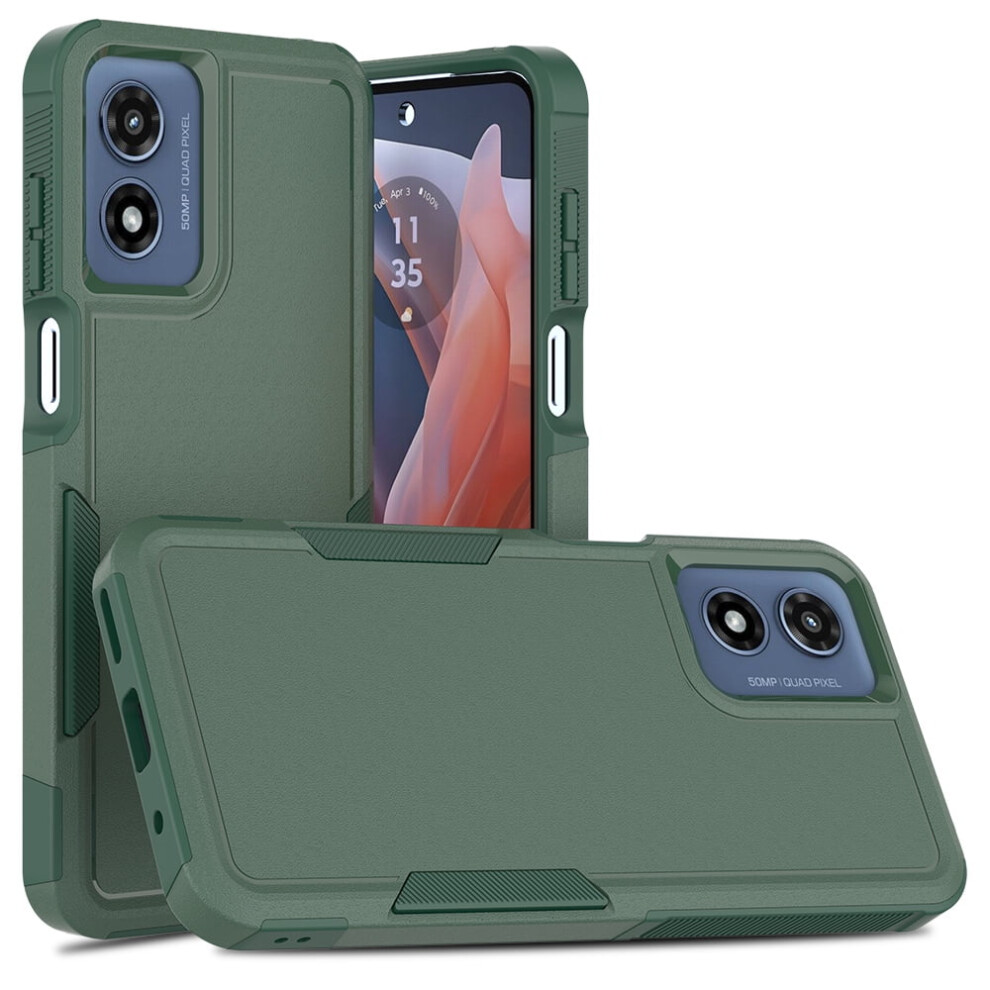 Defender Case For Motorola Moto G Play 4G 2024 Â Rugged, Dustproof, Shockproof, Non-Slip Bumper Cover Green 9193271834991