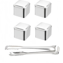 stainless steel whiskey stones with ice tongs gift set for drink lovers