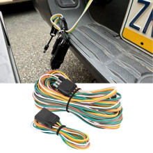 Kit de faisceau de câblage plat à 4 broches pour remorque, calibre 18 AWG, 7,6 m (25 pieds) mâle, 1,2 m (4 pieds) femelle, rallonge de faisceau de