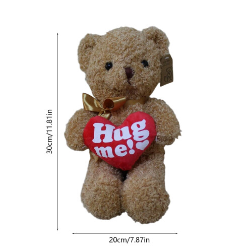 Valentine's Day Teddy Bear Cuddle Toy 30cm Soft Heart Bear 2