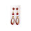 Women's Earrings Set Silver Posts Lightweight Acrylic 3 2