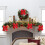 Red Furry Christmas Bow Decoration – Polyester, 1 Piece 5