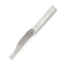 Stainless Steel Pocket Sized Folding Comb For Beard Hair Styling And Portability