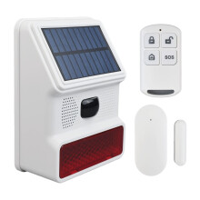 433MHz Solar Outdoor Siren with LED Flashing Light