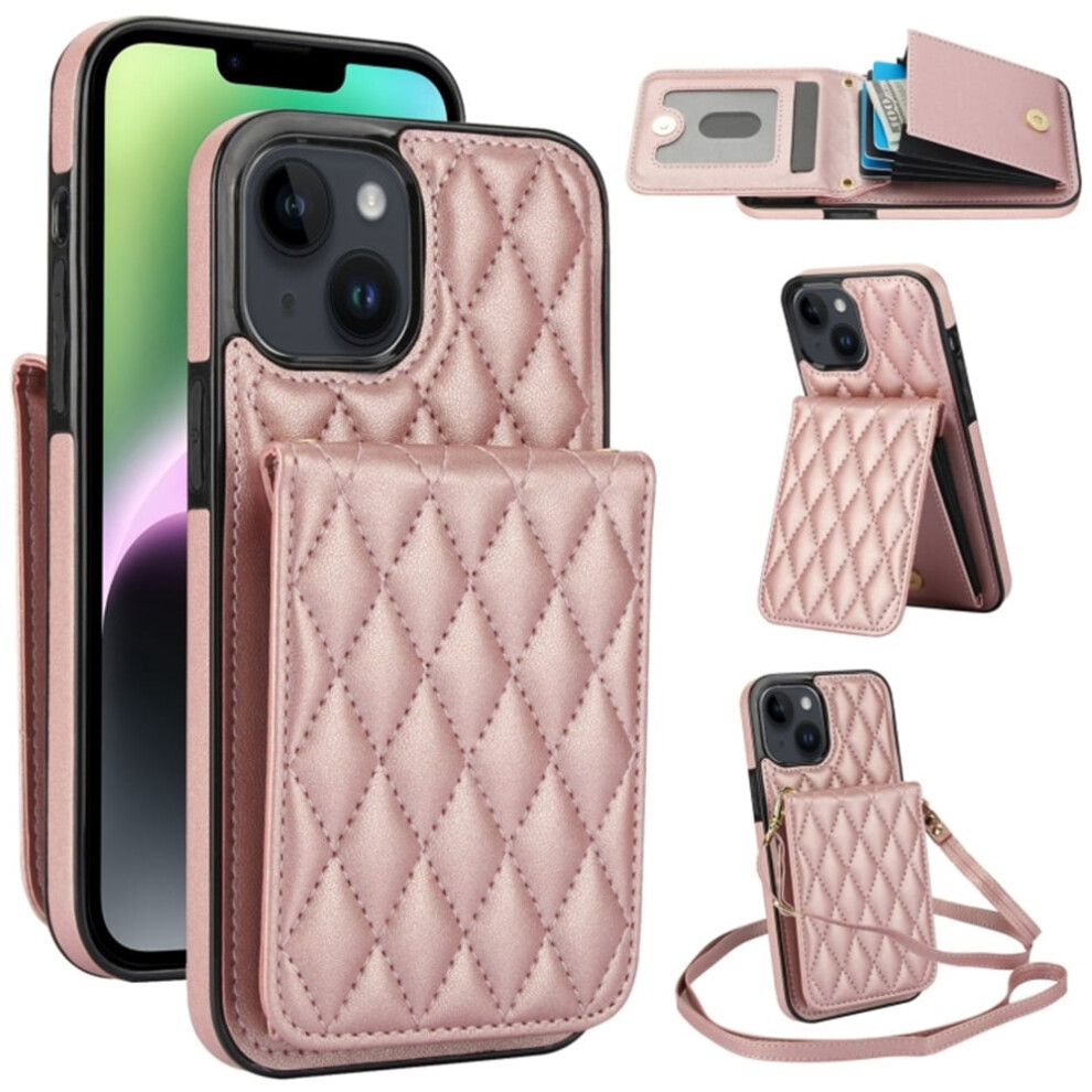 Rose Pu Leather Rfid Wallet Case For Iphone 13 Gold 9130661412155
