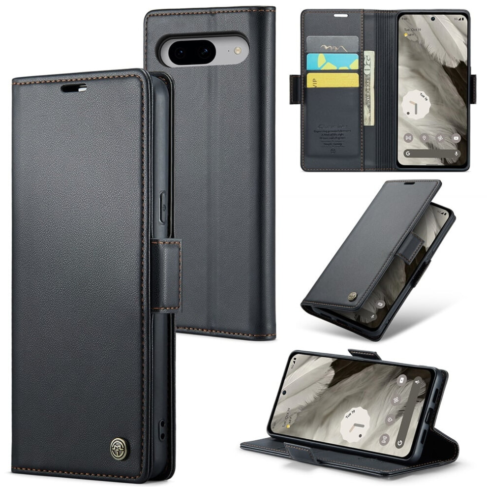 Caseme Leather Wallet Case For Google Pixel 8 Â Rfid Blocking, Magnetic Clasp, Kickstand, Compatible With Google Pixel 8 9152228529700