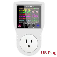 220V Ac Smart Socket Digital Wattmeter Eu Us Uk Au Plug Power Meter Electricity with Display Screen Overcurrent Protection Wifi-Us