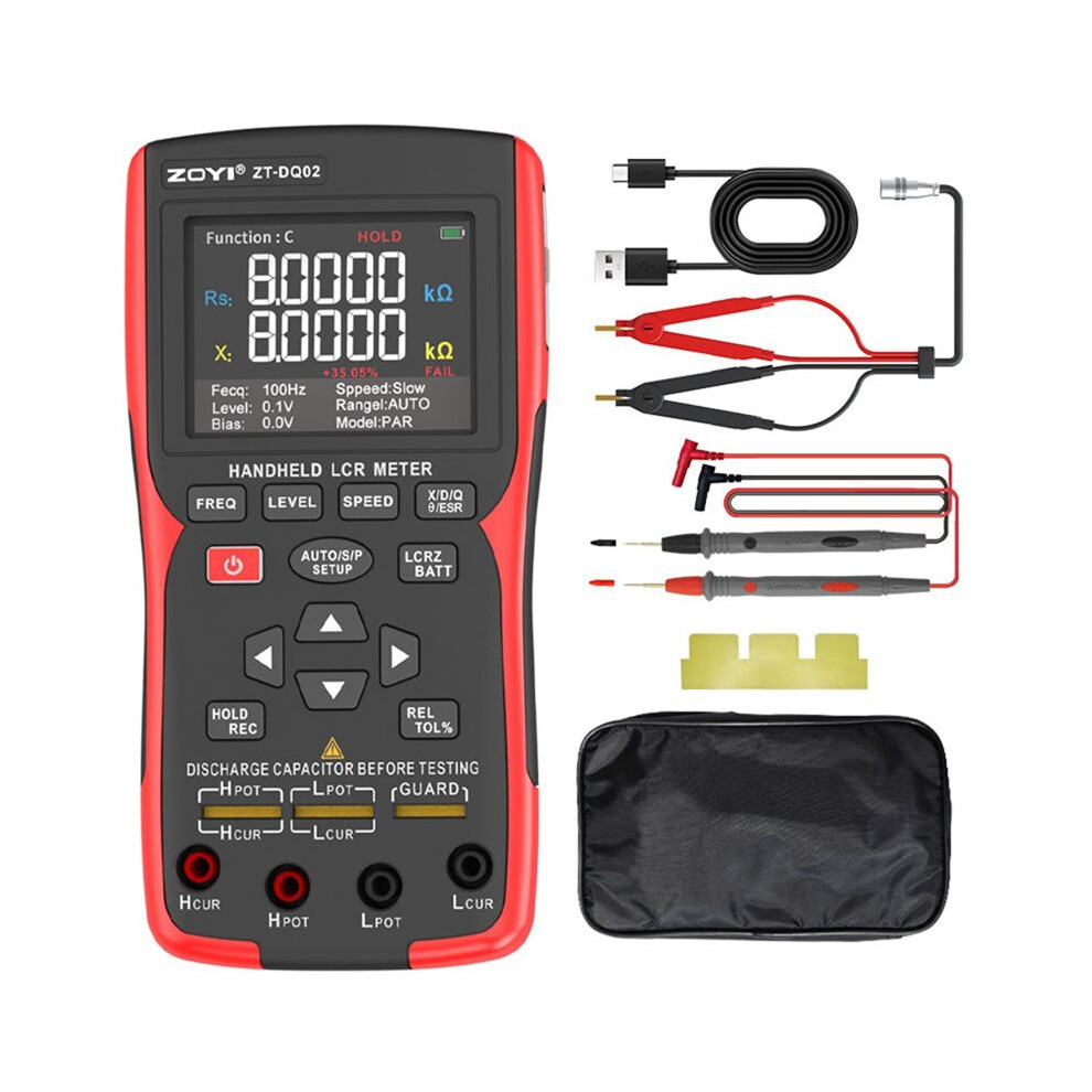Zoyi Dq02 Digital Bridge Tester Handheld Battery Capacitance Resistance Inductance Meter Battery Tester 6032819402168
