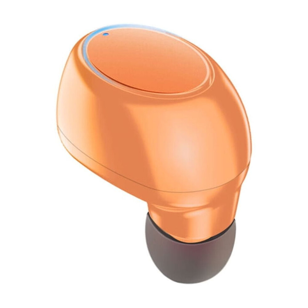 Mini Invisible Bluetooth Earbud, 12H Battery, Compatible With Sports/Work/Sleep Â Orange 9130661926737