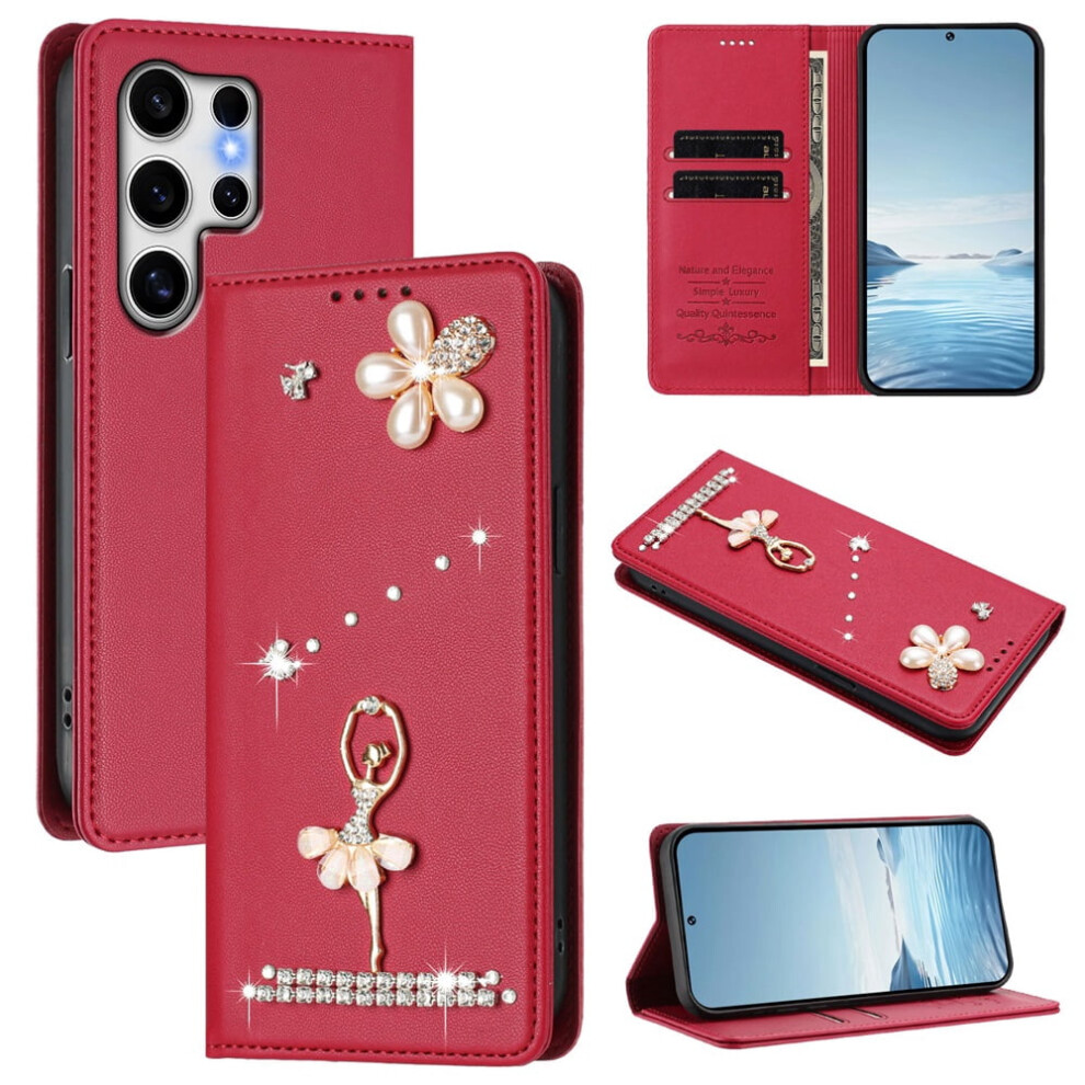Rfid Blocking Ballet Girl Flip Wallet For Samsung Galaxy 9165521152063
