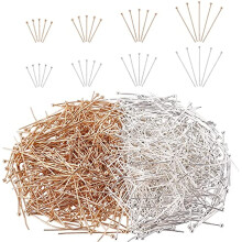 400pcs 16/20/25/30mm Brass Ball Head Pins Golden & Silver Head Pins Metal Jewelry Pins