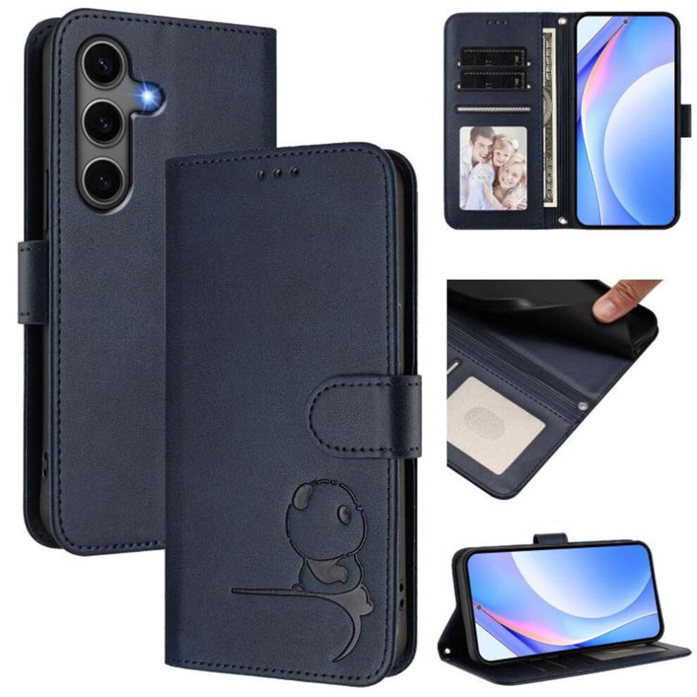 Litter Panda Leather Case For Samsung Galaxy S25+ 5G Blue 9130661423953