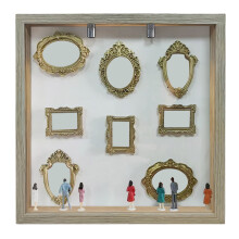 Mini Museum Silhouette Box with Mini Figures – Photo Frame Set for Anniversaries, Weddings, Birthdays & More