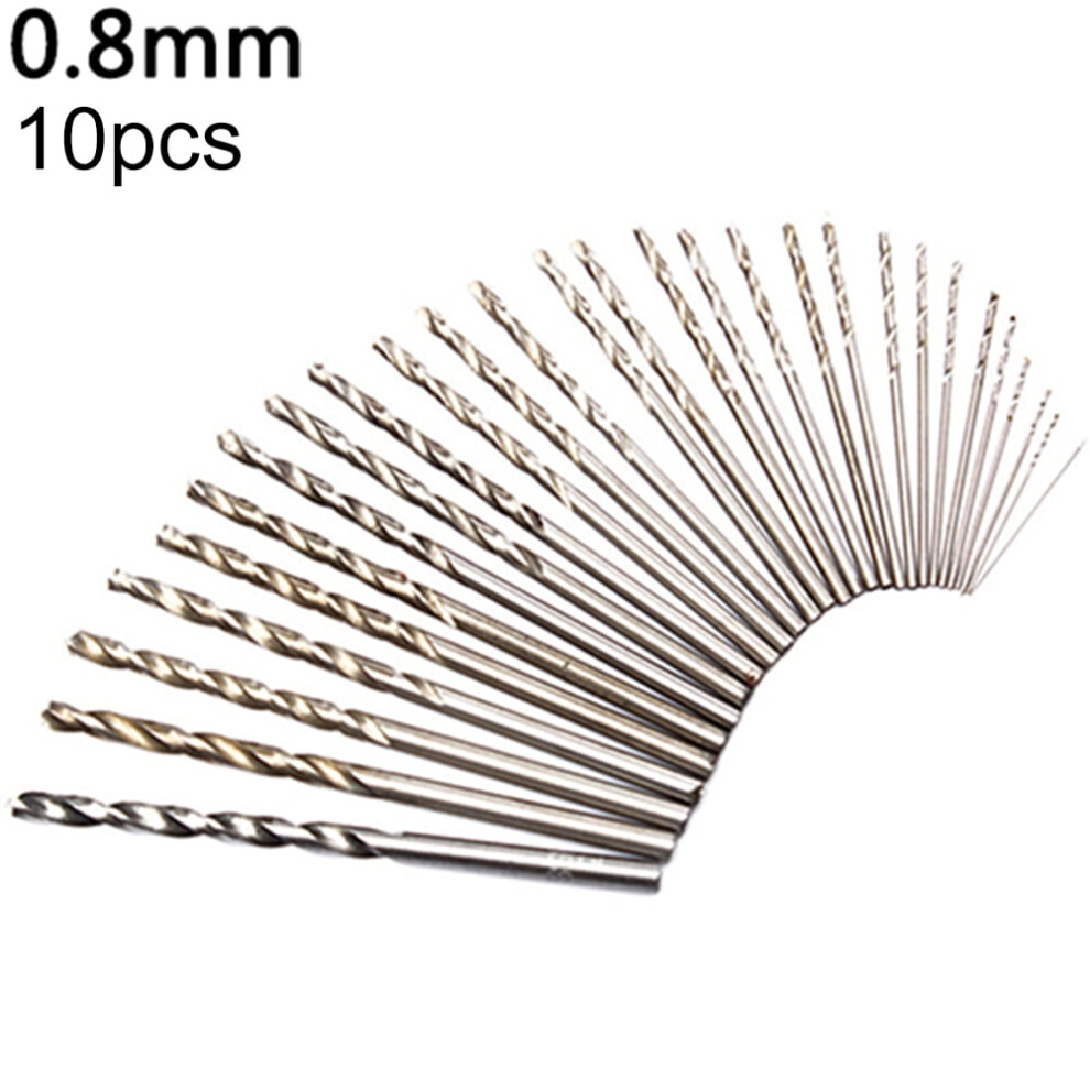 10Pcs/Set 0.3Mm-3Mm Mini Micro Hss Spiral Twist Drill Bit Drilling Tool Set 0.8Mm 9130661928373