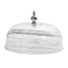 Cloche à gâteau transparente en plastique – Couvercle cloche pour gâteaux, desserts et pâtisseries à la maison, en cuisine, pour les fêtes,