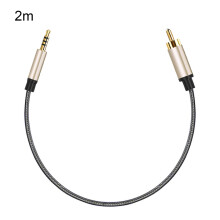 1/2m RCA to AUX 3.5mm Jack Coaxial Audio Connector Cable for Xiao-mi 1/2 TV,2M