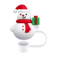 Christmas Straw Covers & Toppers (10mm) for Tumblers – Reusable Straw Caps, Compatible with Standard Straws