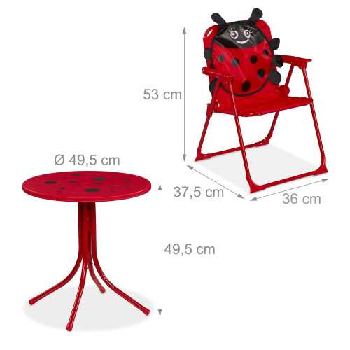 4-teiliges Campingmöbel-Set für Kinder mit Sonnenschirm 2