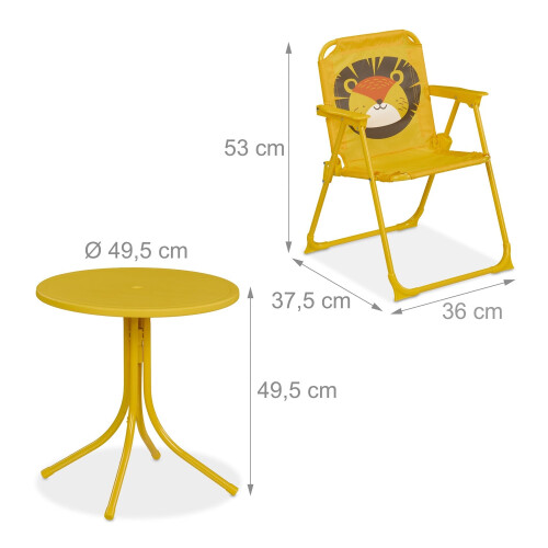 4-teiliges Campingmöbel-Set für Kinder mit Sonnenschirm 2
