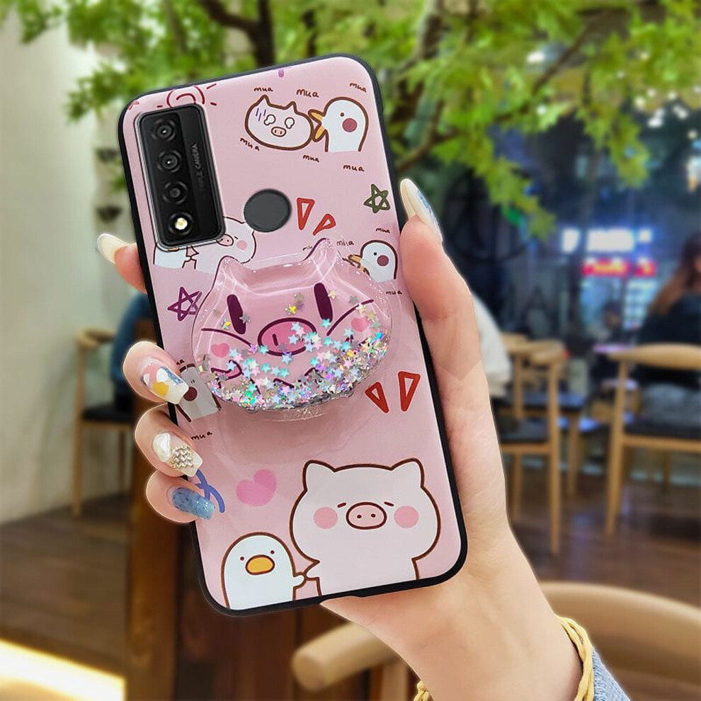 Phone Case Compatible With Tcl 20 Xe – Fashion Anti-Knock, Quicksand Rotatable Kickstand, Waterproof Glitter Tpu 9170372142903