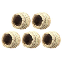 5 Pcs Birds Supplies Straw Birds Nest Straw Bird House Straw Bird Nest Small Bird Nest Grass Bird Hut Bird Breeding Nest